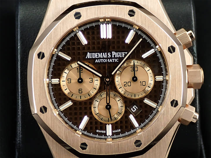 オーデマピゲ ロイヤルオーク クロノグラフ Ref.26331OR.OO.1220OR.02 ピンクゴールド ブラウン文字盤