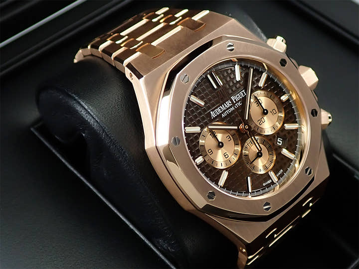 オーデマピゲ ロイヤルオーク クロノグラフ Ref.26331OR.OO.1220OR.02 ピンクゴールド ブラウン文字盤