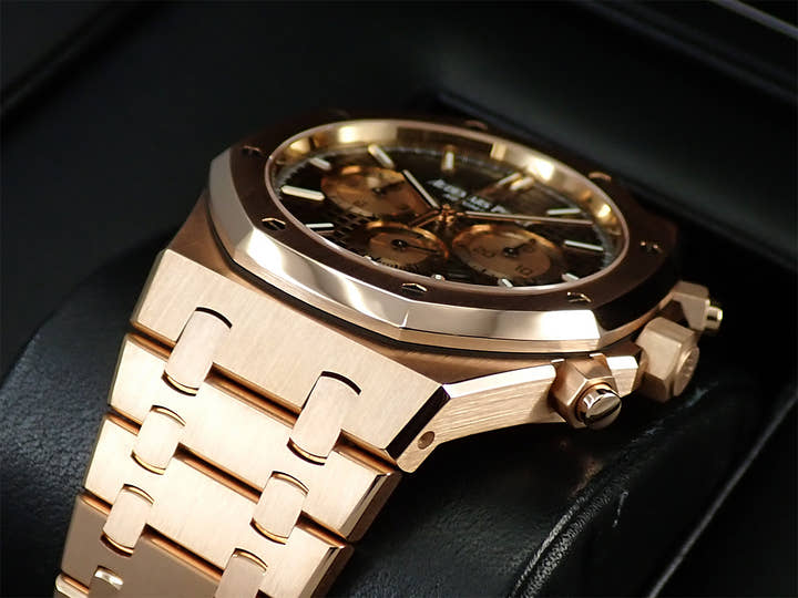 オーデマピゲ ロイヤルオーク クロノグラフ Ref.26331OR.OO.1220OR.02 ピンクゴールド ブラウン文字盤