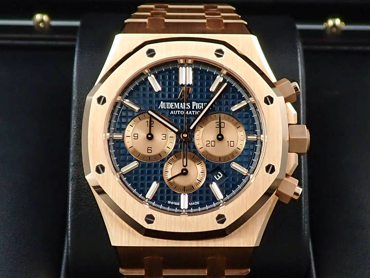 オーデマピゲ ロイヤルオーク クロノグラフ Ref.26331OR.OO.1220OR.01 ピンクゴールド ブルー文字盤