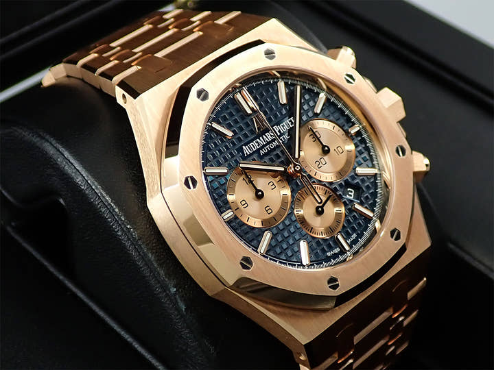 オーデマピゲ ロイヤルオーク クロノグラフ Ref.26331OR.OO.1220OR.01 ピンクゴールド ブルー文字盤