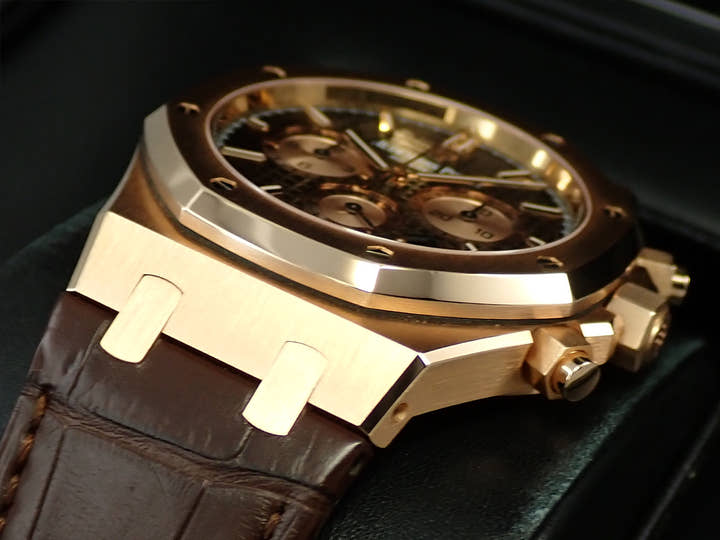 オーデマピゲ ロイヤルオーク クロノグラフ Ref.26331OR.OO.D821CR.01 ピンクゴールド ブラウン文字盤