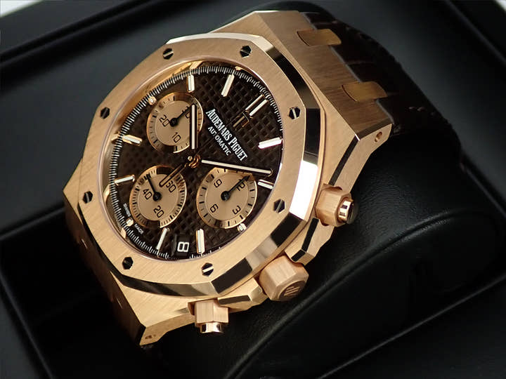 オーデマピゲ ロイヤルオーク クロノグラフ Ref.26239OR.OO.D821CR.01 ピンクゴールド ブラウン文字盤