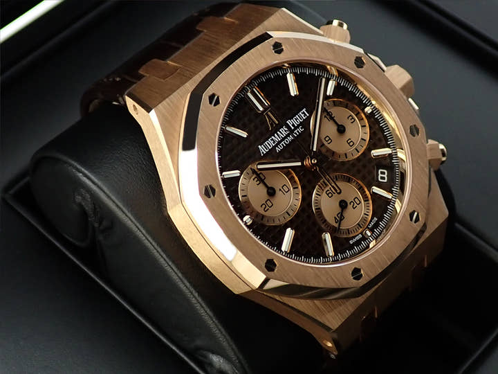 オーデマピゲ ロイヤルオーク クロノグラフ Ref.26239OR.OO.D821CR.01 ピンクゴールド ブラウン文字盤