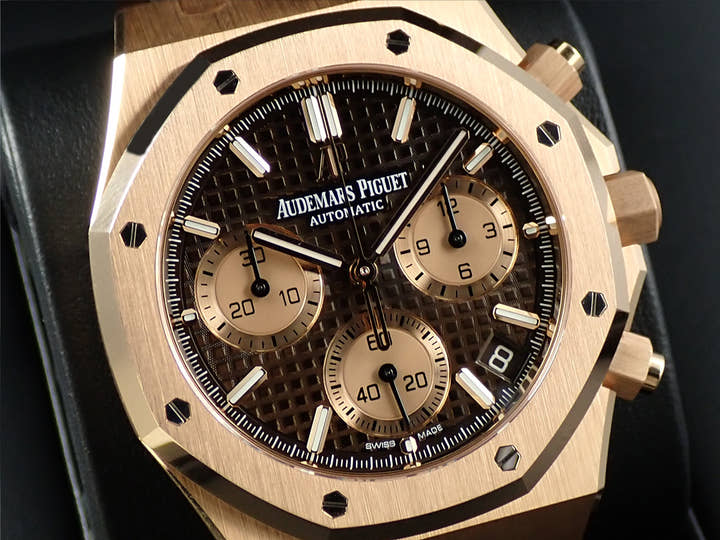 オーデマピゲ ロイヤルオーク クロノグラフ Ref.26239OR.OO.D821CR.01 ピンクゴールド ブラウン文字盤