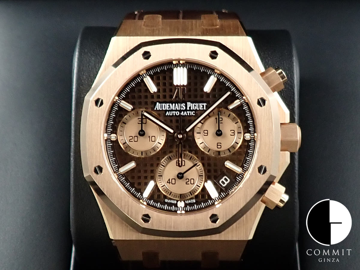 オーデマピゲ ロイヤルオーク クロノグラフ Ref.26239OR.OO.D821CR.01 ピンクゴールド ブラウン文字盤
