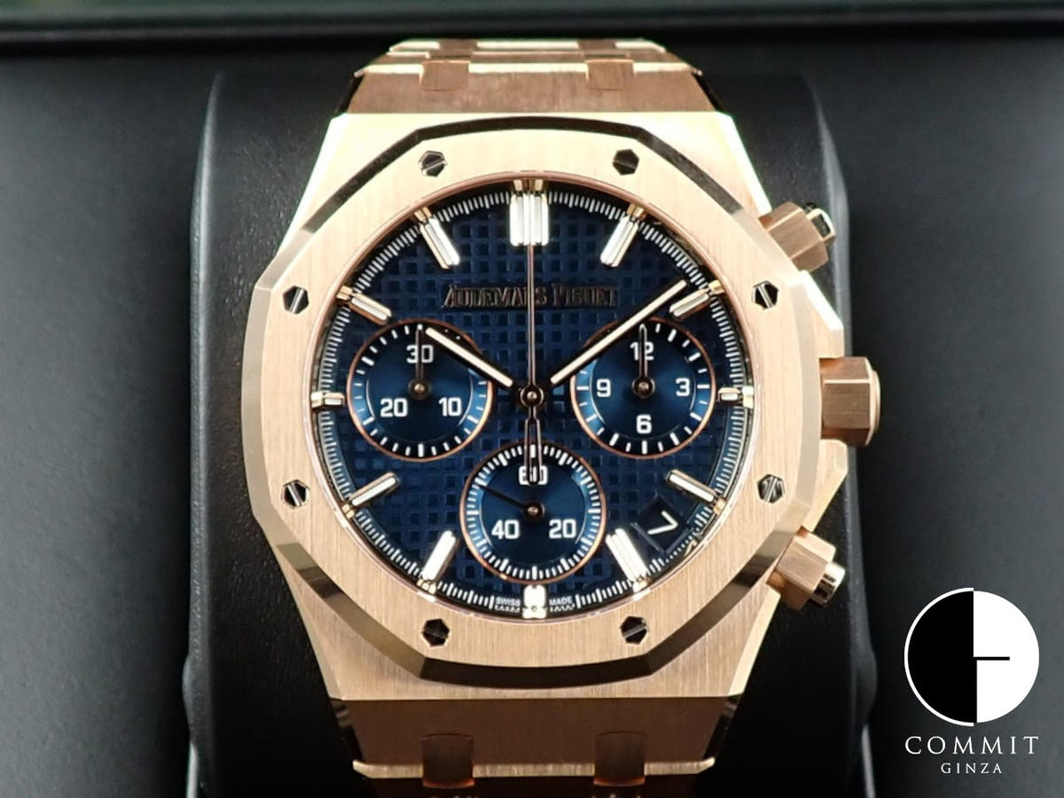 オーデマピゲ ロイヤルオーク クロノグラフ 50周年記念 Ref.26240OR.OO.D315CR.01 ピンクゴールド ナイトブルー文字盤