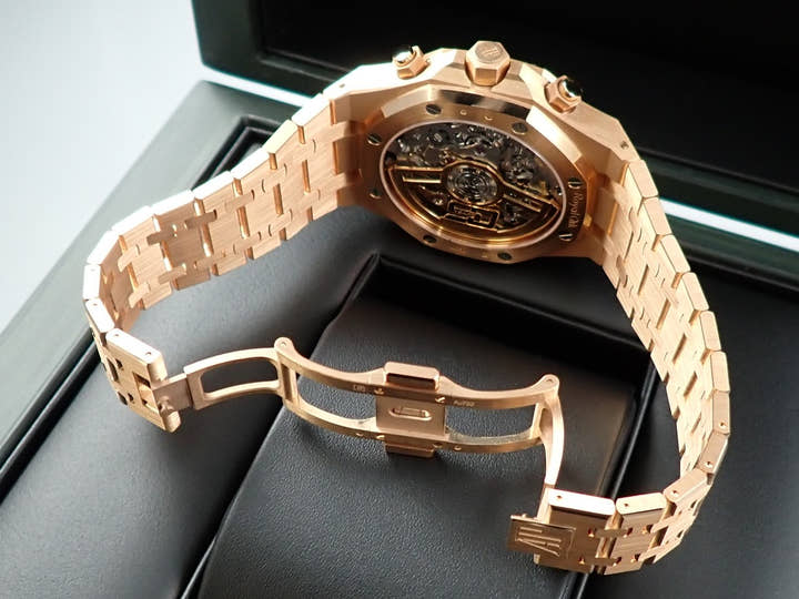 オーデマピゲ ロイヤルオーク クロノグラフ 50周年記念 Ref.26240OR.OO.D315CR.01 ピンクゴールド ナイトブルー文字盤