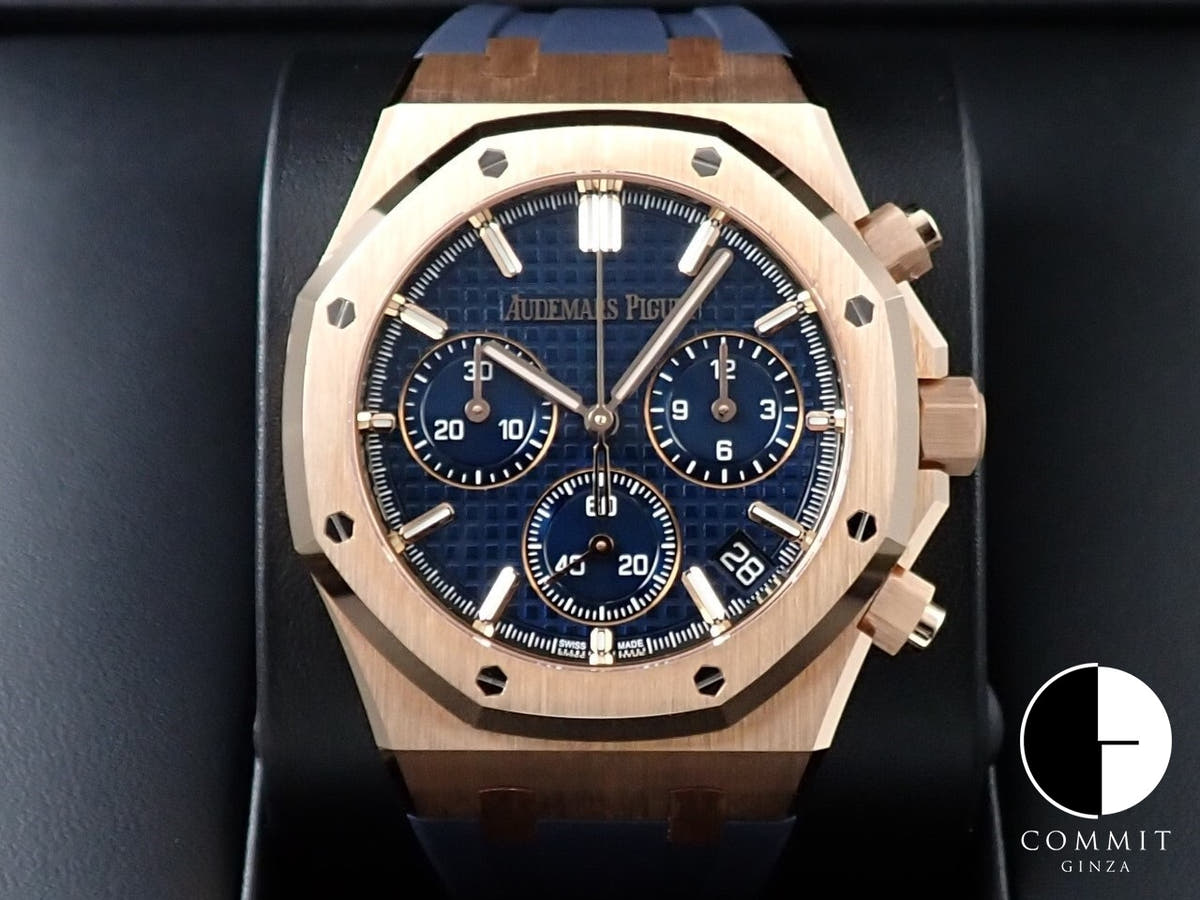 オーデマピゲ ロイヤルオーク クロノグラフ 50周年記念 Ref.26240OR.OO.D315CR.01 ピンクゴールド ナイトブルー文字盤