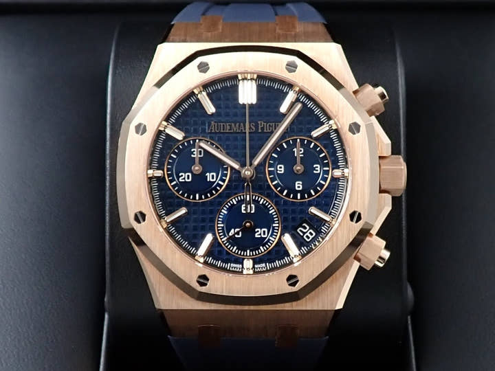 オーデマピゲ ロイヤルオーク クロノグラフ 50周年記念 Ref.26240OR.OO.D315CR.01 ピンクゴールド ナイトブルー文字盤
