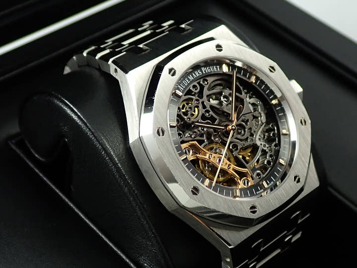 オーデマピゲ ロイヤルオーク ダブル バランスホイール オープンワーク Ref.15407ST.OO.1220ST.01 ステンレススチール スケルトン文字盤