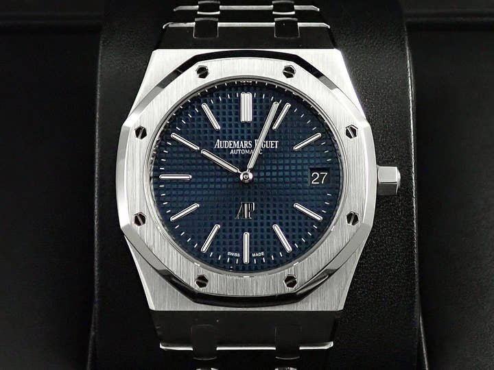 オーデマピゲ ロイヤルオーク ジャンボ エクストラ シン Ref.15202ST.OO.1240ST.01 ステンレススチール ブルー文字盤