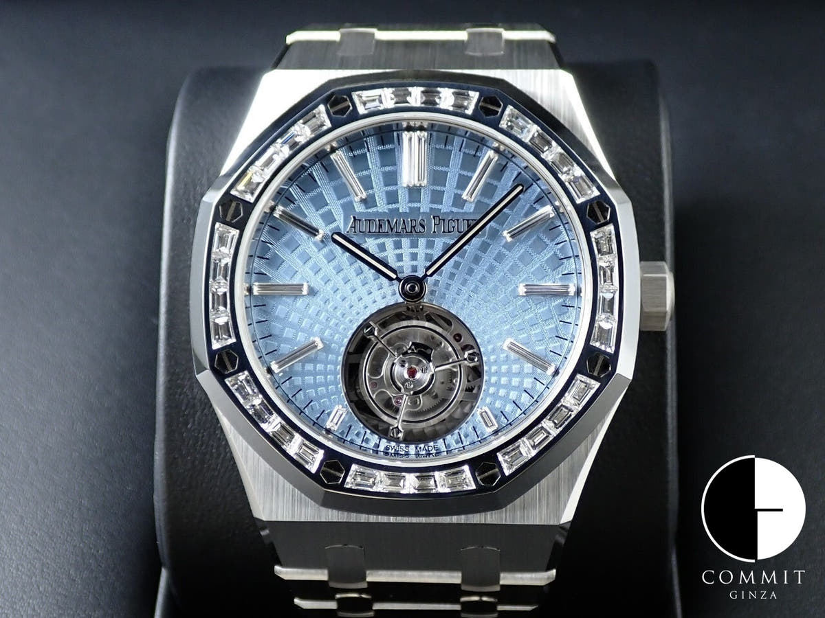 オーデマピゲ ロイヤルオーク フライング トゥールビヨン Ref.26535PT.ZZ.1220PT.01 プラチナ ライトブルー文字盤