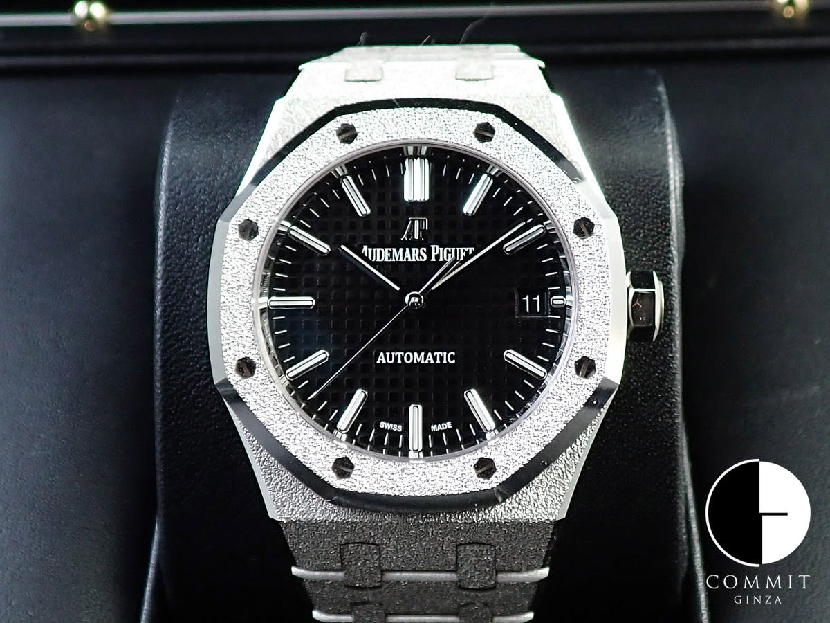 オーデマピゲ ロイヤルオーク フロステッドゴールド Ref.15454BC.GG.1259BC.03 ホワイトゴールド ブラック文字盤