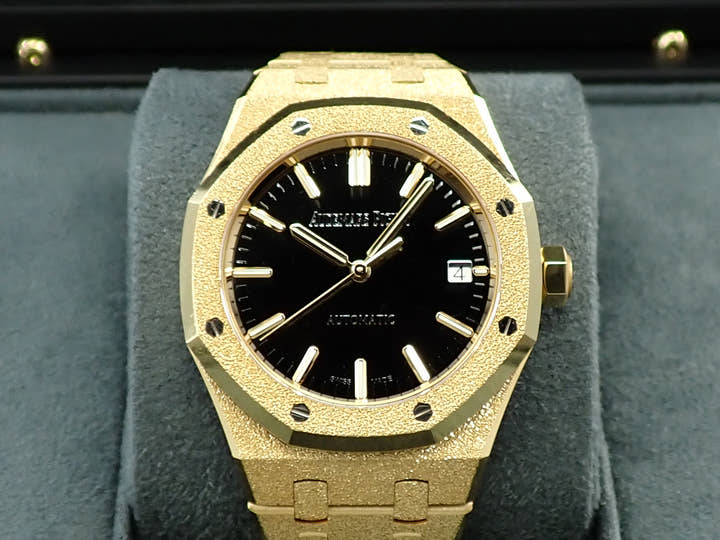 オーデマピゲ ロイヤルオーク フロステッドゴールド Ref.15454BA.GG.1259BA.02 イエローゴールド シルバー文字盤