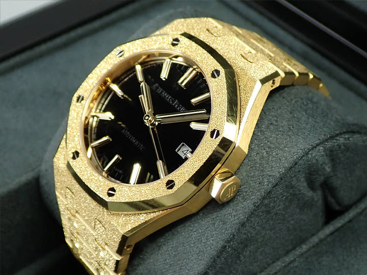 オーデマピゲ ロイヤルオーク フロステッドゴールド Ref.15454BA.GG.1259BA.02 イエローゴールド シルバー文字盤