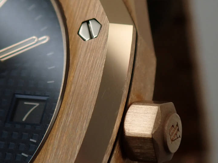 オーデマピゲ ロイヤルオーク ジャンボ エクストラ シン Ref.15202OR.OO.1240OR.01 ピンクゴールド ブルー文字盤