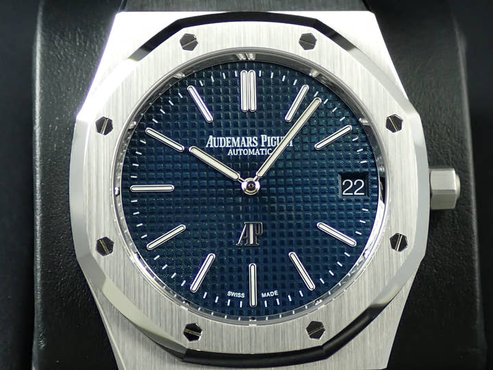 オーデマピゲ ロイヤルオーク ジャンボ エクストラ シン 50周年記念 Ref.16202ST.OO.1240ST.01 ステンレススチール ナイトブルー文字盤