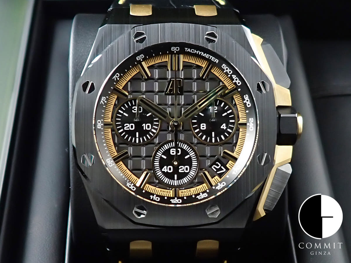 オーデマピゲ ロイヤルオーク オフショア クロノグラフ Ref.26420CE.OO.A127CR.01 セラミック/イエローゴールド ブラック文字盤