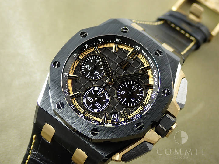 オーデマピゲ ロイヤルオーク オフショア クロノグラフ Ref.26420CE.OO.A127CR.01 セラミック/イエローゴールド ブラック文字盤
