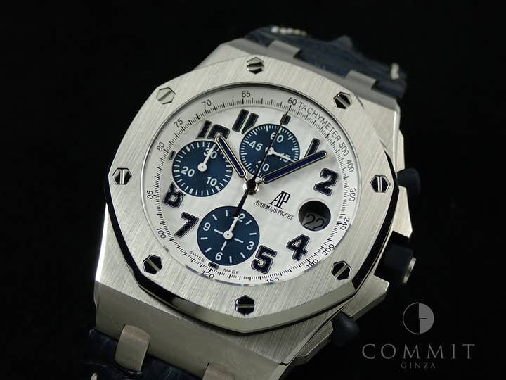 オーデマピゲ ロイヤルオーク オフショア クロノグラフ Ref.26170ST.OO.D305CR.01 ステンレススチール ホワイト×ブルー文字盤