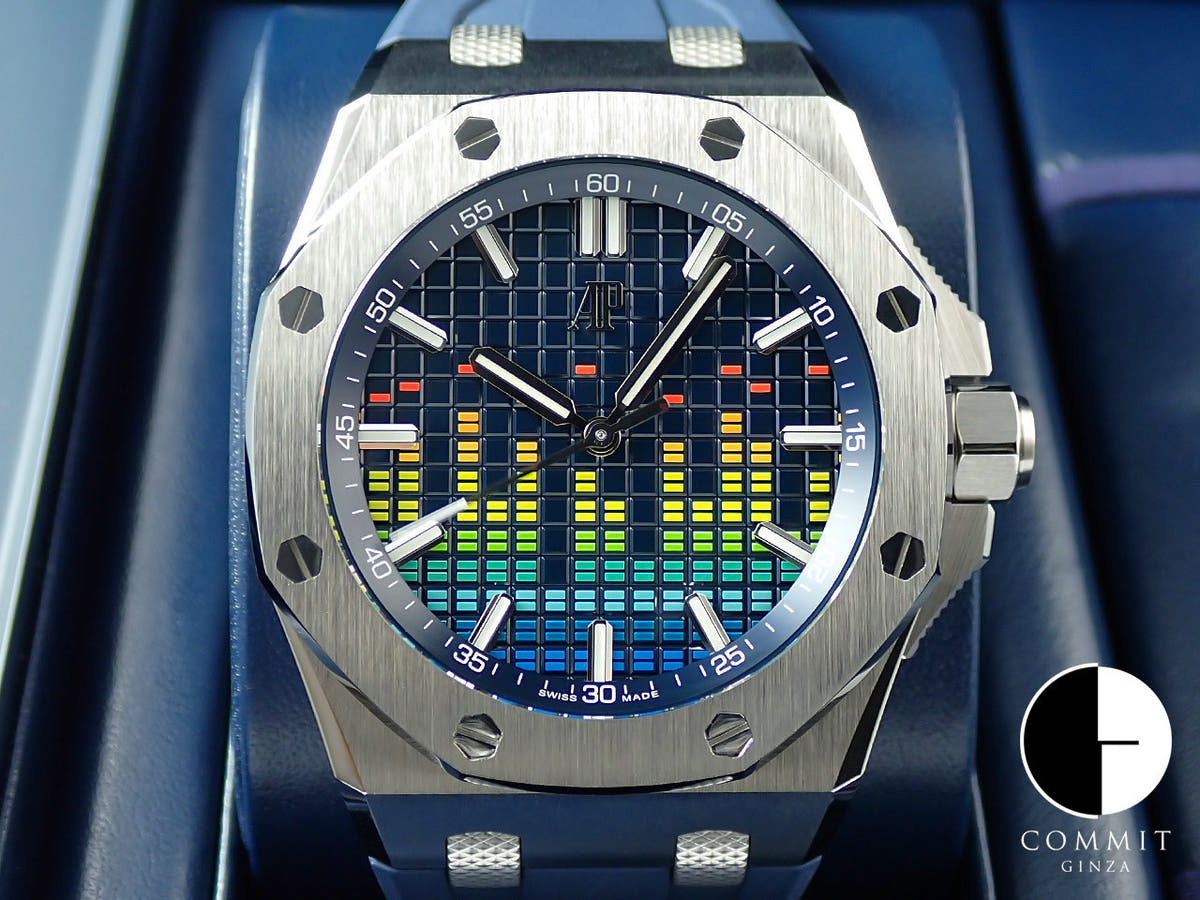 オーデマピゲ ロイヤルオーク オフショア ミュージックエディション Ref.15600TI.OO.A343CA.01 チタン ブルー文字盤