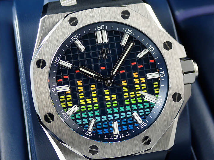 オーデマピゲ ロイヤルオーク オフショア ミュージックエディション Ref.15600TI.OO.A343CA.01 チタン ブルー文字盤