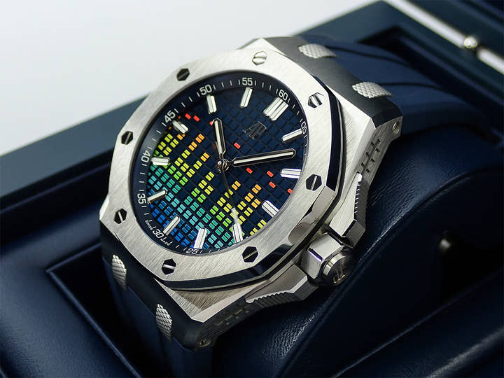 オーデマピゲ ロイヤルオーク オフショア ミュージックエディション Ref.15600TI.OO.A343CA.01 チタン ブルー文字盤