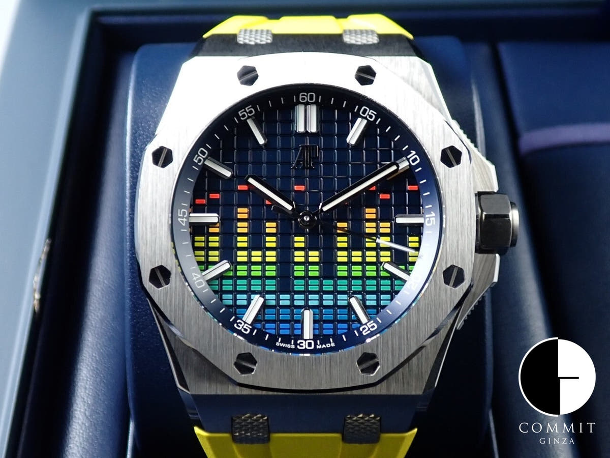 オーデマピゲ ロイヤルオーク オフショア ミュージックエディション Ref.15600TI.OO.A343CA.01 チタン ブルー文字盤