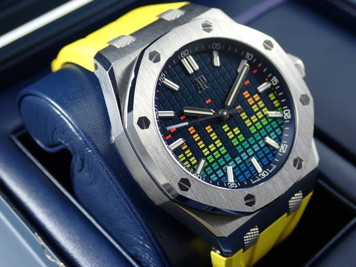 オーデマピゲ ロイヤルオーク オフショア ミュージックエディション Ref.15600TI.OO.A343CA.01 チタン ブルー文字盤