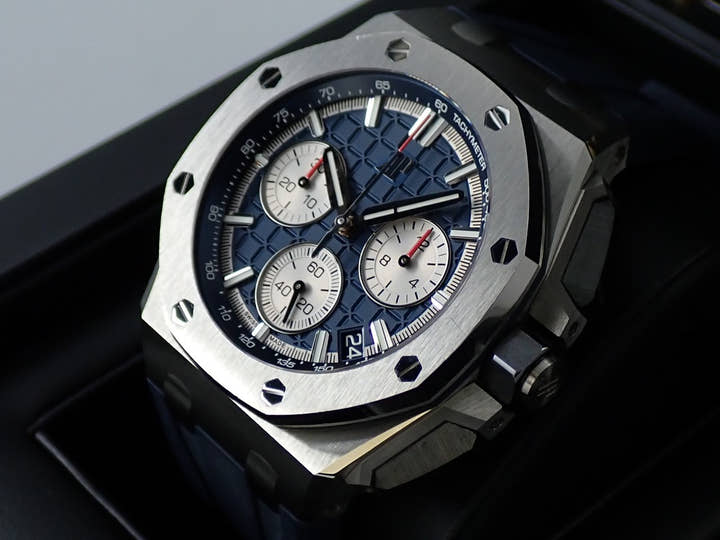 オーデマピゲ ロイヤルオーク オフショア クロノグラフ Ref.26420TI.OO.A027CA.01 チタン ブルー文字盤