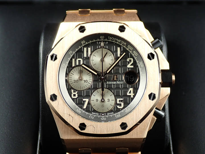 オーデマピゲ ロイヤルオーク オフショア クロノグラフ Ref.26470OR.OO.1000OR.02 ピンクゴールド グレー文字盤