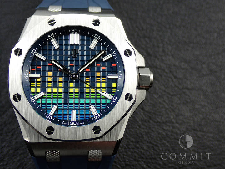 オーデマピゲ ロイヤルオーク オフショア ミュージックエディション Ref.15600TI.OO.A343CA.01 チタン ブルー文字盤