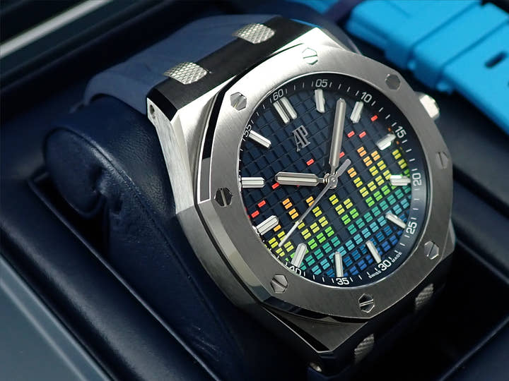 オーデマピゲ ロイヤルオーク オフショア ミュージックエディション Ref.15600TI.OO.A343CA.01 チタン ブルー文字盤