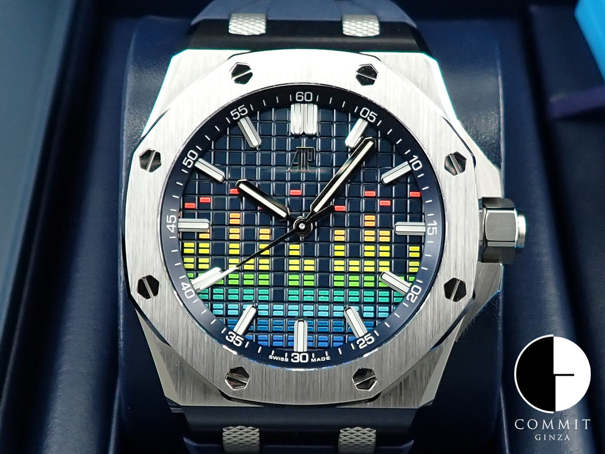 オーデマピゲ ロイヤルオーク オフショア ミュージックエディション Ref.15600TI.OO.A343CA.01 チタン ブルー文字盤