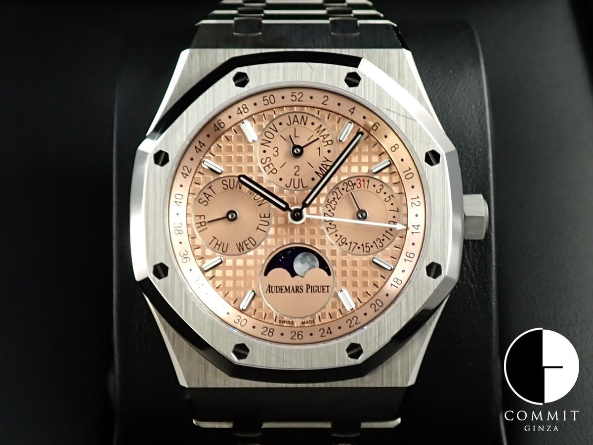 オーデマピゲ ロイヤルオーク パーペチュアルカレンダー Ref.26615TI.OO.1220TI.01 チタン サーモン文字盤