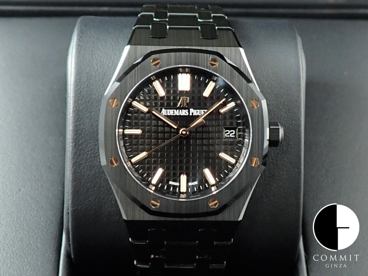 オーデマピゲ ロイヤルオーク Ref.77350CE.OO.1266CE.01 ブラックセラミック ブラック文字盤