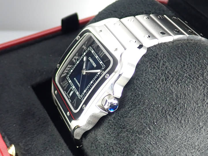 カルティエ サントス Ref.WSSA0030 ブルー文字盤 中古 santos-5