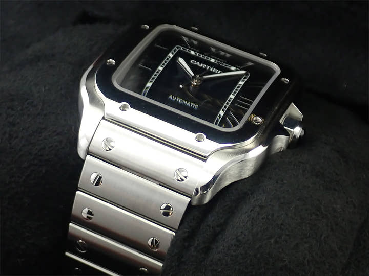 カルティエ サントス ドゥ カルティエ Ref.WSSA0030 ブルー文字盤 中古 SS9ZP6J5