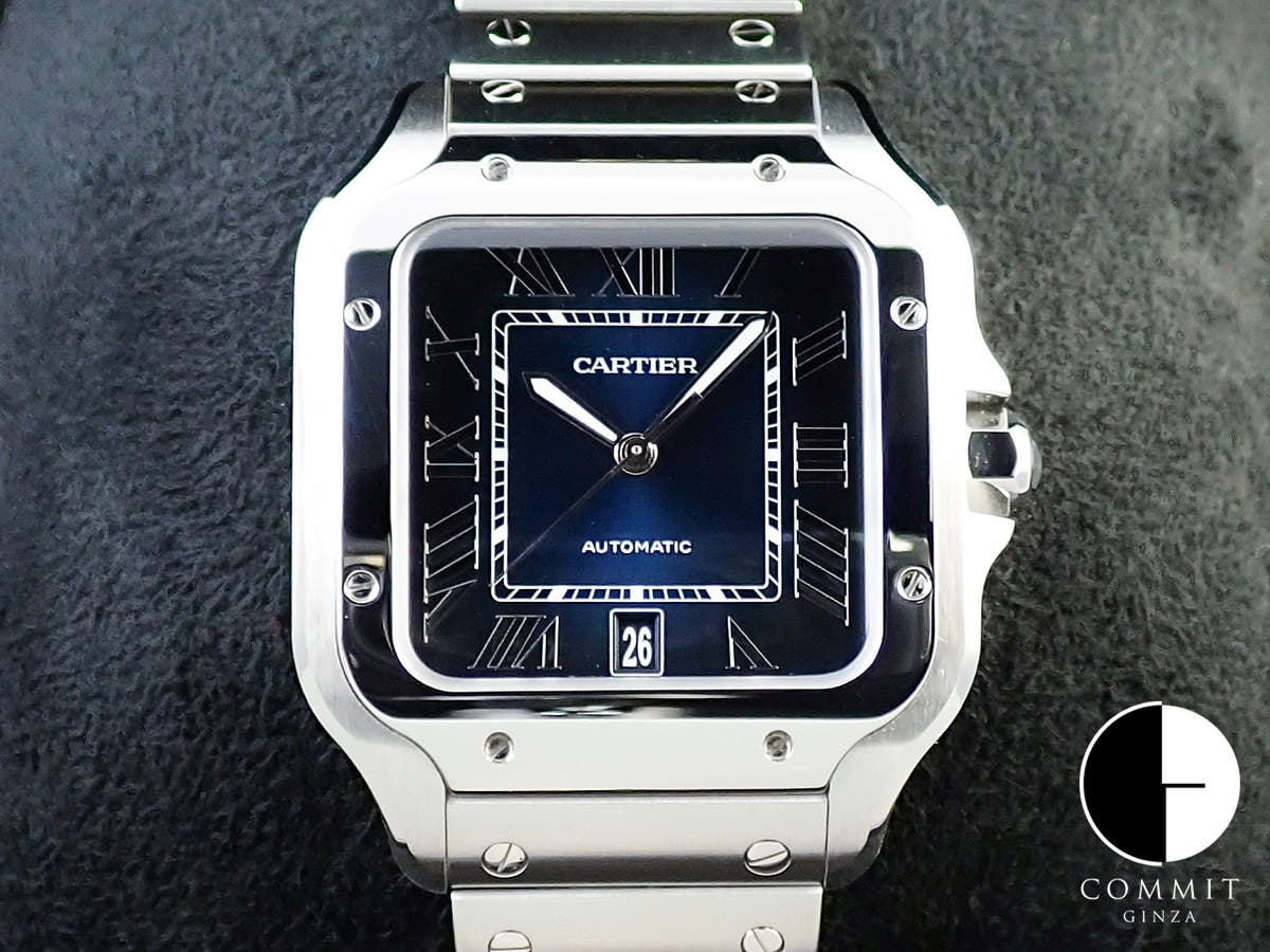 カルティエ サントス ドゥ カルティエ Ref.WSSA0030 ブルー文字盤 美品 282R3WW5