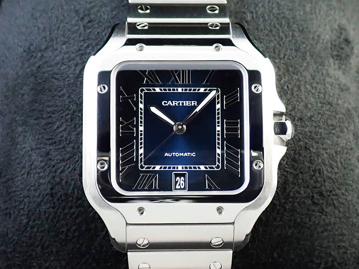 カルティエ サントス ドゥ カルティエ Ref.WSSA0030 ブルー文字盤 美品 282R3WW5