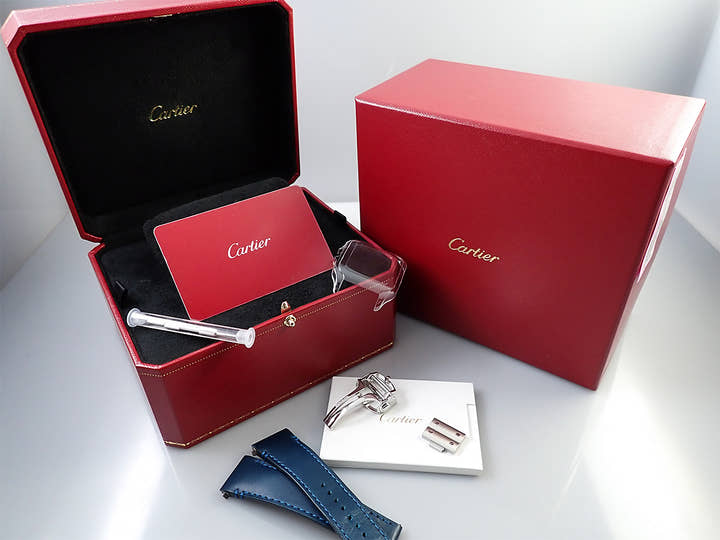 カルティエ サントス ドゥ カルティエ Ref.WSSA0030 ブルー文字盤 美品 282R3WW5