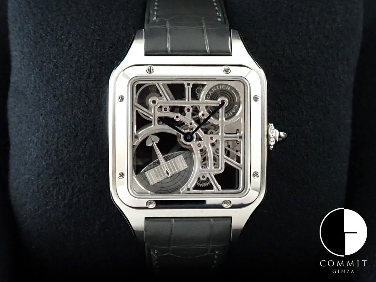 Cartier Santos Dumont Skeleton Ref.WHSA0032 Skeleton Dial Used 24XHHSTP