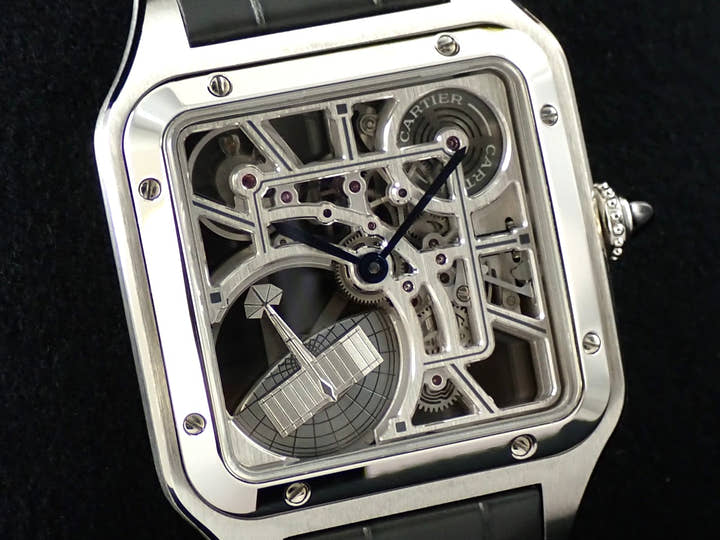 Cartier Santos Dumont Skeleton Ref.WHSA0032 Skeleton Dial Used 24XHHSTP