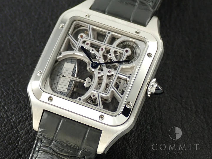Cartier Santos Dumont Skeleton Ref.WHSA0032 Skeleton Dial Used 24XHHSTP