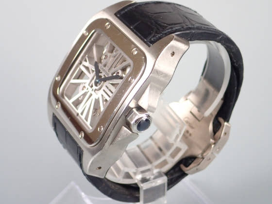 カルティエ サントス100 Ref.W2020018 スケルトン文字盤 中古 santos100