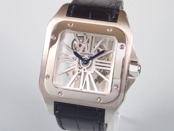 カルティエ サントス100 Ref.W2020018 スケルトン文字盤 中古 santos100