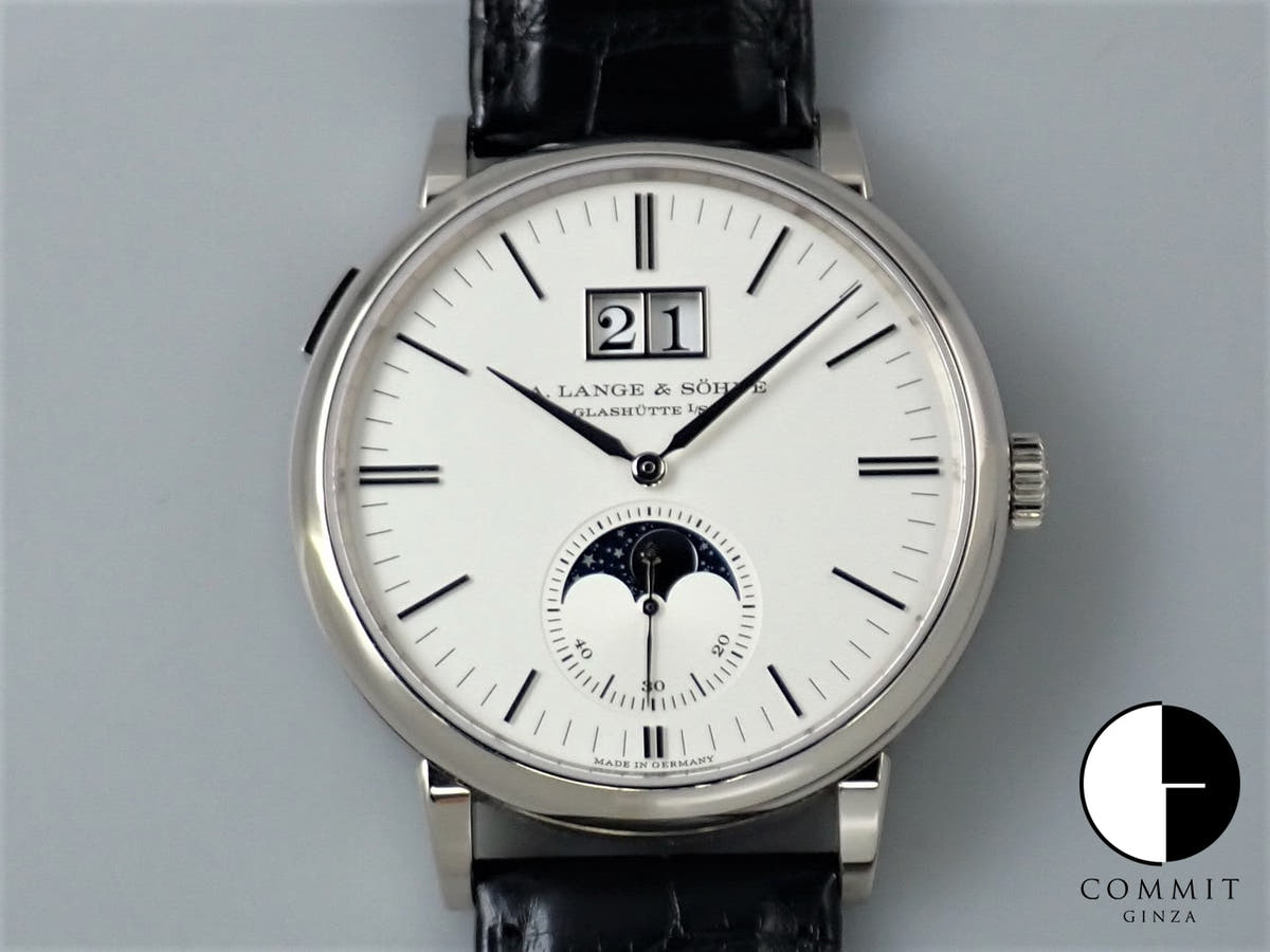 A.ランゲ&ゾーネ サクソニア ムーンフェイズ Ref.384.026 シルバー文字盤 美品 VP3C9HVA