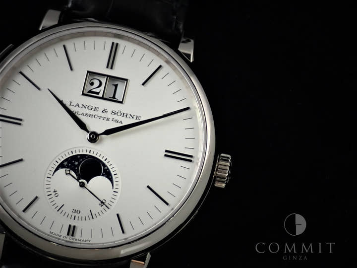 A.ランゲ&ゾーネ サクソニア ムーンフェイズ Ref.384.026 シルバー文字盤 美品 VP3C9HVA