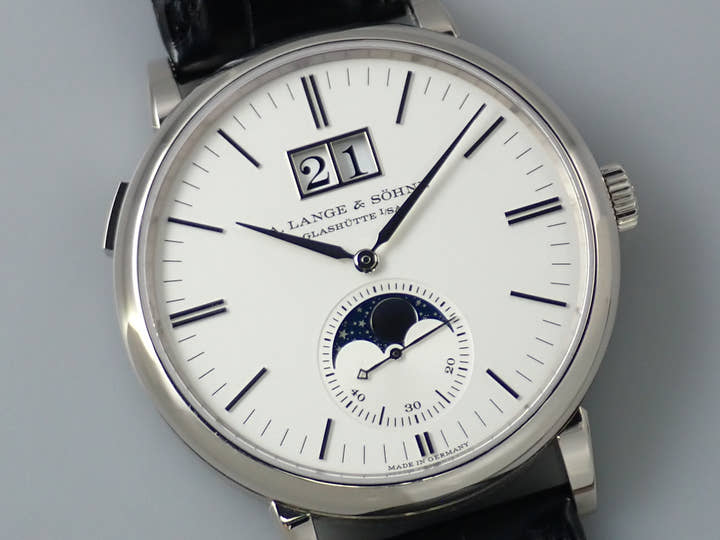 A.ランゲ&ゾーネ サクソニア ムーンフェイズ Ref.384.026 シルバー文字盤 美品 VP3C9HVA